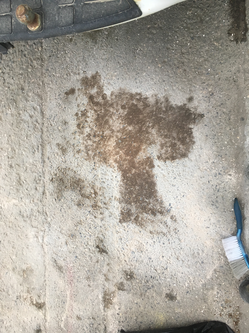 Not bad for a three-quart spill. This is post—cleanup, obviously.